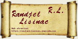 Ranđel Lisinac vizit kartica